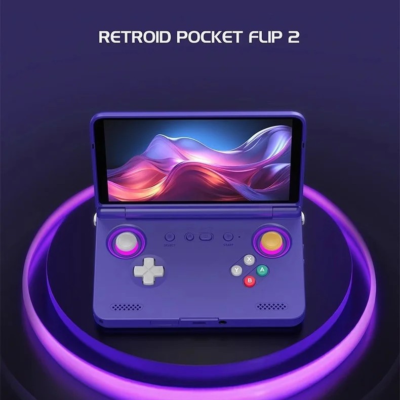 Retroid Pocket Flip2 | Portable Android Handheld Gaming Console (OLED)