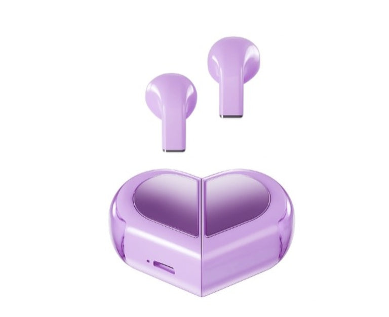 Heart-Shaped Wireless Bluetooth Earbuds