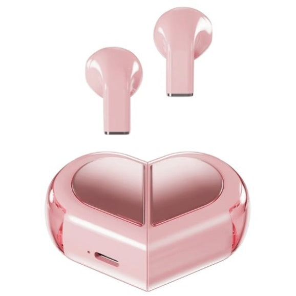 Heart-Shaped Wireless Bluetooth Earbuds